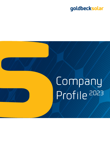 Company Profile 2023 GOLDBECK SOLAR