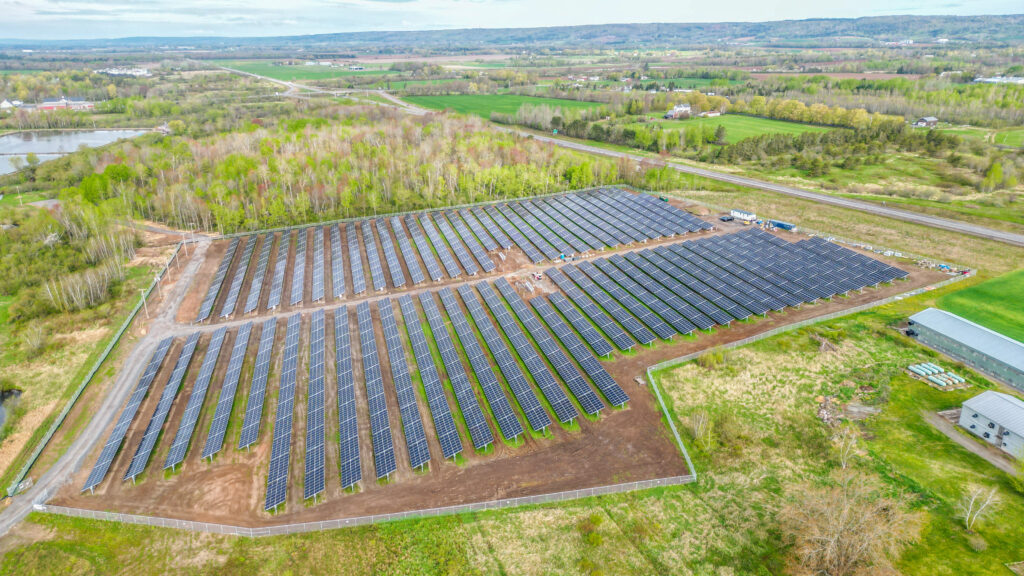 Photograph showcasing GOLDBECK SOLAR's Berwick solar project