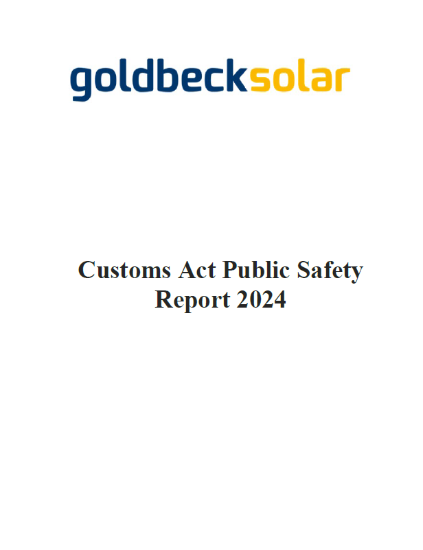 Customs Act Public Safety Report